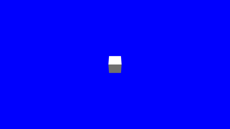 a three dimentional cube rotating quadratically